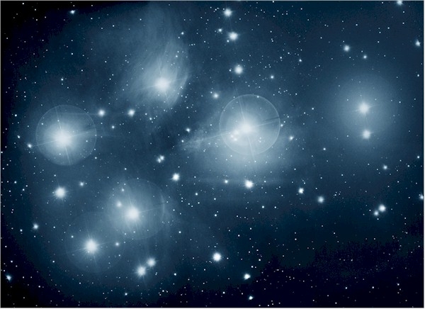 m45 open cluster of pleiades - ammasso aperto delle pleiadi